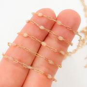 BUy Golden Shade Color Opal Enamel Cable Chain